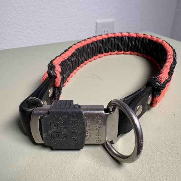 Hermsprenger orange paracord dog collar with lock - Picture 7 of 8